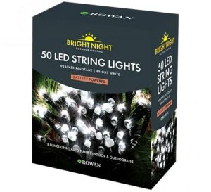 Bright Night 8 Function 50 LED String Outdoor Lights 5m