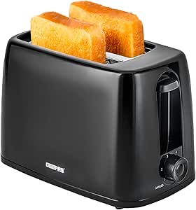 Geepas Black 2-Slice 6 Level Bread Toaster 650W