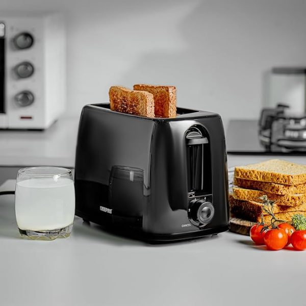 Geepas Black 2-Slice 6 Level Bread Toaster 650W