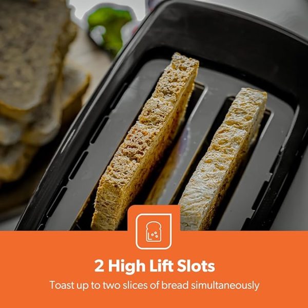 Geepas Black 2-Slice 6 Level Bread Toaster 650W