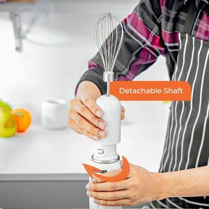 Geepas White 4-in-1 Electrical Whisk Hand Blender 200W