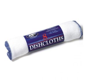 Globe Mill Textiles Strong Absorbent Dishcloths Pack Of 8 25cm X 30cm