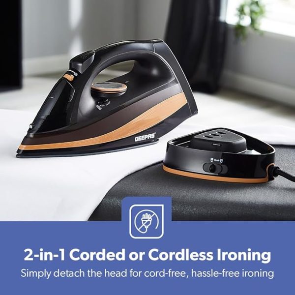 Geepas 2400W Black Ceramic Steam Iron