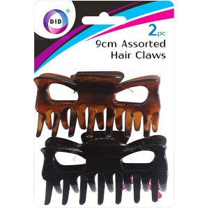DID Assorted Hair Claws 9cm Pack Of 2
