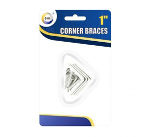 DID Corner Braces 1" With Screws Pack Of 4