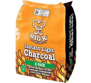 Big K Instant Light Charcoal Pack Of 6 (6 X 1kg)