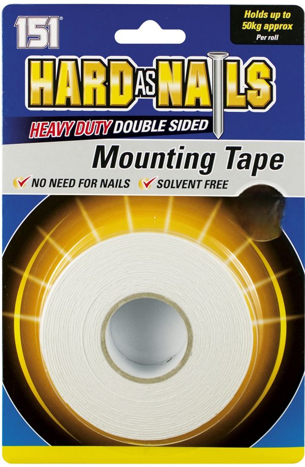151 Hard As Nails Heavy Duty Double Sided Mounting Tape 24mm X 5m