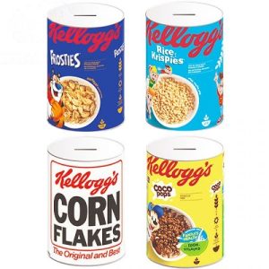 Kellogg's Cereal Metal Money Tins 15cm X 10cm