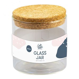 Cooke & Miller Glass Jar With Cork Lid 400ml