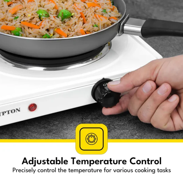 Krypton 2000W White Cast Iron Double Hot Plate Cooker
