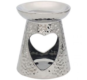 Leonardo Desire Aroma DimpLED Silver Heart Wax Oil Burner