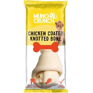 Munch & Crunch Chicken-Coated Knotted Dog Bone