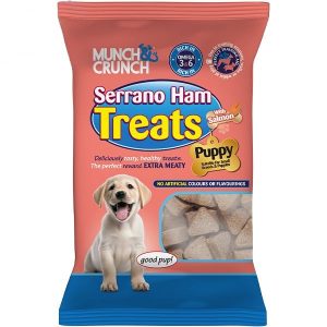 Munch & Crunch Serrano Ham & Salmon Puppy Treats 150g