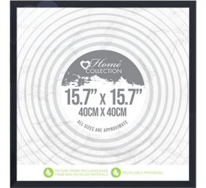 Home Collection Cambridge Black Glass Photo Frame 40cm X 40cm