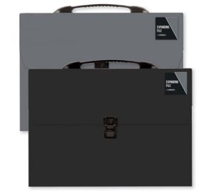 13 Pocket Expanding File Assorted Black & Grey