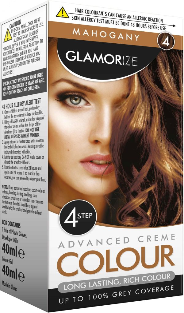 Glamorize Mahogany Permanent Hair Colour No.4
