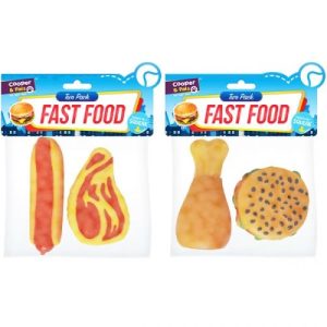 Cooper & Pals Fast Food Dog Toys Pack of 2