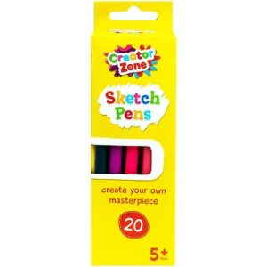 Creator Zone Assorted Colour Sketch Pens Pack Of 20