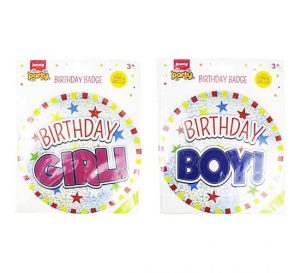 Jaunty Time To Party Large Birthday Badge