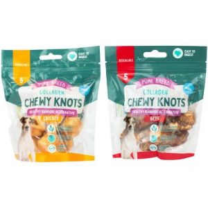 Pure Breed Collagen Chewy Knots Dog Treats Pack of 5