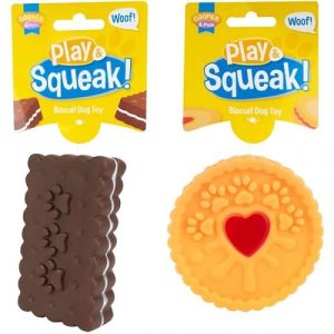 Cooper & Pals Play & Squeak Biscuit Dog Toy