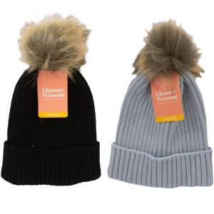 Eleanor Wescott Women's Faux Fur Pom Pom Winter Hat
