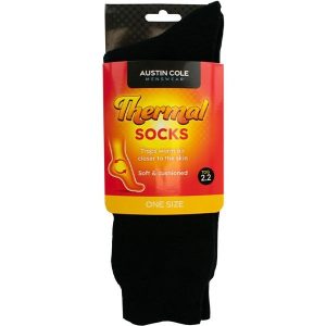 Austin Cole Men's Black Thermal Socks