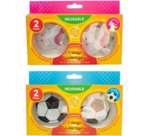Reusable Unicorn & Football Hand Warmers Pack Of 2