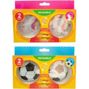 Reusable Unicorn & Football Hand Warmers Pack Of 2