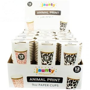 Jaunty 9oz Leopard Print Paper Cups 12pc