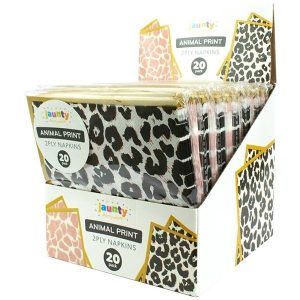 Jaunty 2-Ply Leopard Print Napkins Pack Of 20