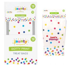 Jaunty Dotty Print Party Treat Bags Pack Of 12