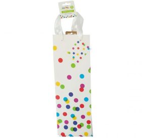 Jaunty Coloured Dotty Gift Bag Bottle Pack Of 2