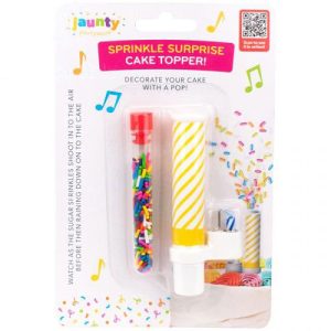 Jaunty Musical Sprinkle Surprise Cake Topper Candle