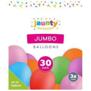 Jaunty Assorted Colour Jumbo Balloons Pack Of 30