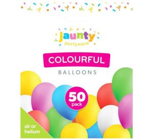 Jaunty Assorted Colourful Balloons Pack Of 50