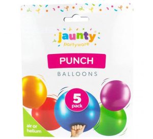 Jaunty Assorted Colour Punch Balloons Pack Of 5