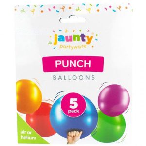 Jaunty Assorted Colour Punch Balloons Pack Of 5