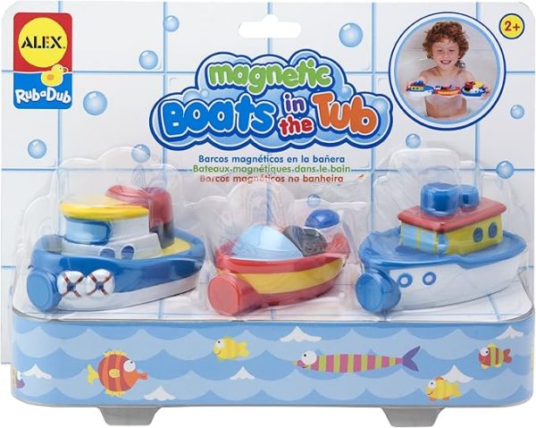 ALEX Rub A Dub Magnetic Boats Bath Toy Pack Of 3