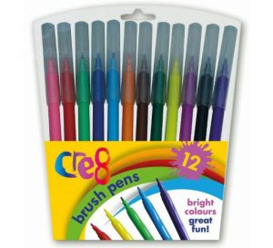 Cre8 Brush Pens Assorted Colours Pack Of 12