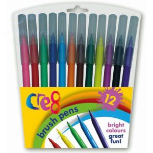 Cre8 Brush Pens Assorted Colours Pack Of 12