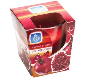 Pan Aroma Pomegranate Scented Glass Candle