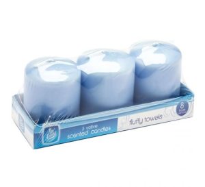 Pan Aroma Fluffy Towels Votive Scented Candles Pack Of 3