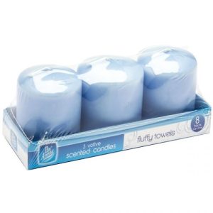 Pan Aroma Fluffy Towels Votive Scented Candles Pack Of 3