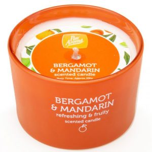 Pan Aroma Bergamot & Mandarin Scented Coloured Jar Candle 85g