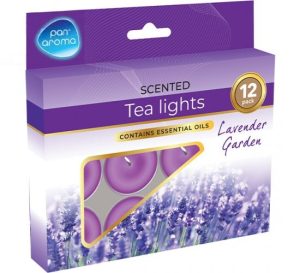 Pan Aroma Lavender Garden Scented Tea Lights Pack Of 12