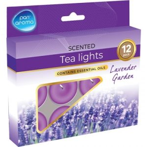 Pan Aroma Lavender Garden Scented Tea Lights Pack Of 12