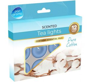 Pan Aroma Pure Cotton Scented Tea Lights Pack Of 12