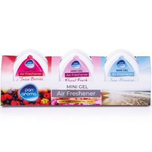 Pan Aroma Assorted Fragrance Mini Gel Air Freshener Pack Of 3