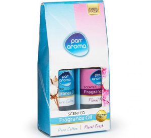 Pan Aroma Pure Cotton & Floral Fresh Scented Fragrance Oil Pack Of 2